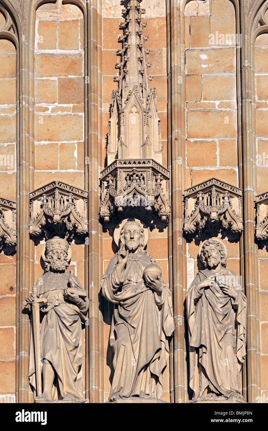 Portale della Cattedrale di San Bavone (Sint-Baafs Cattedrale), Gent, Belgio Foto Stock
