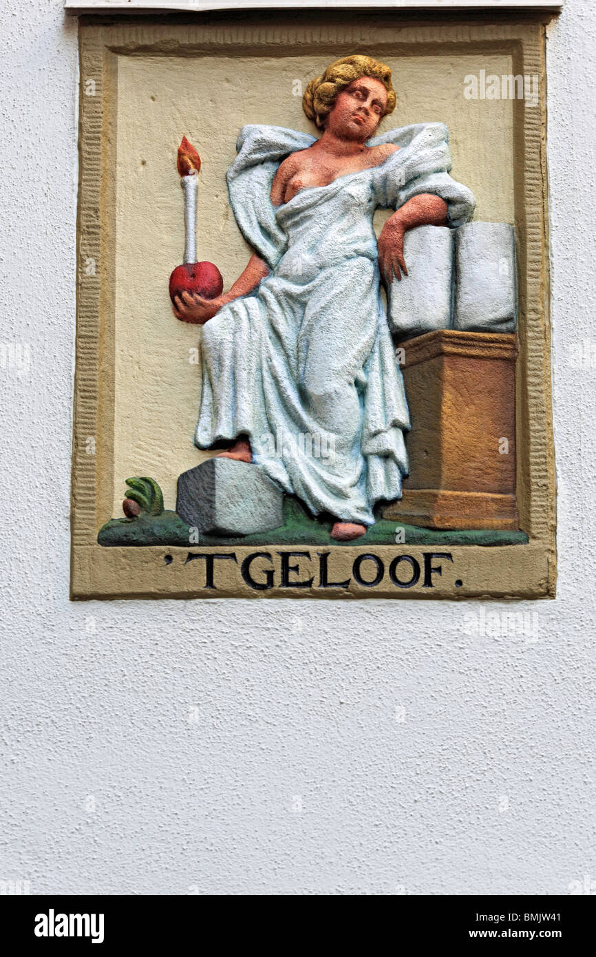 La facciata della chiesa, Amsterdam, Paesi Bassi Foto Stock