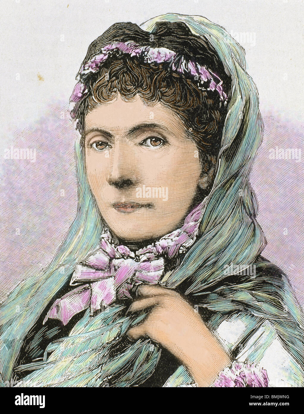 Augusta di Sassonia-weimar-Eisenach (1811-1890). Regina di Prussia e il primo tedesco imperatrice come la consorte di Guglielmo I. Foto Stock