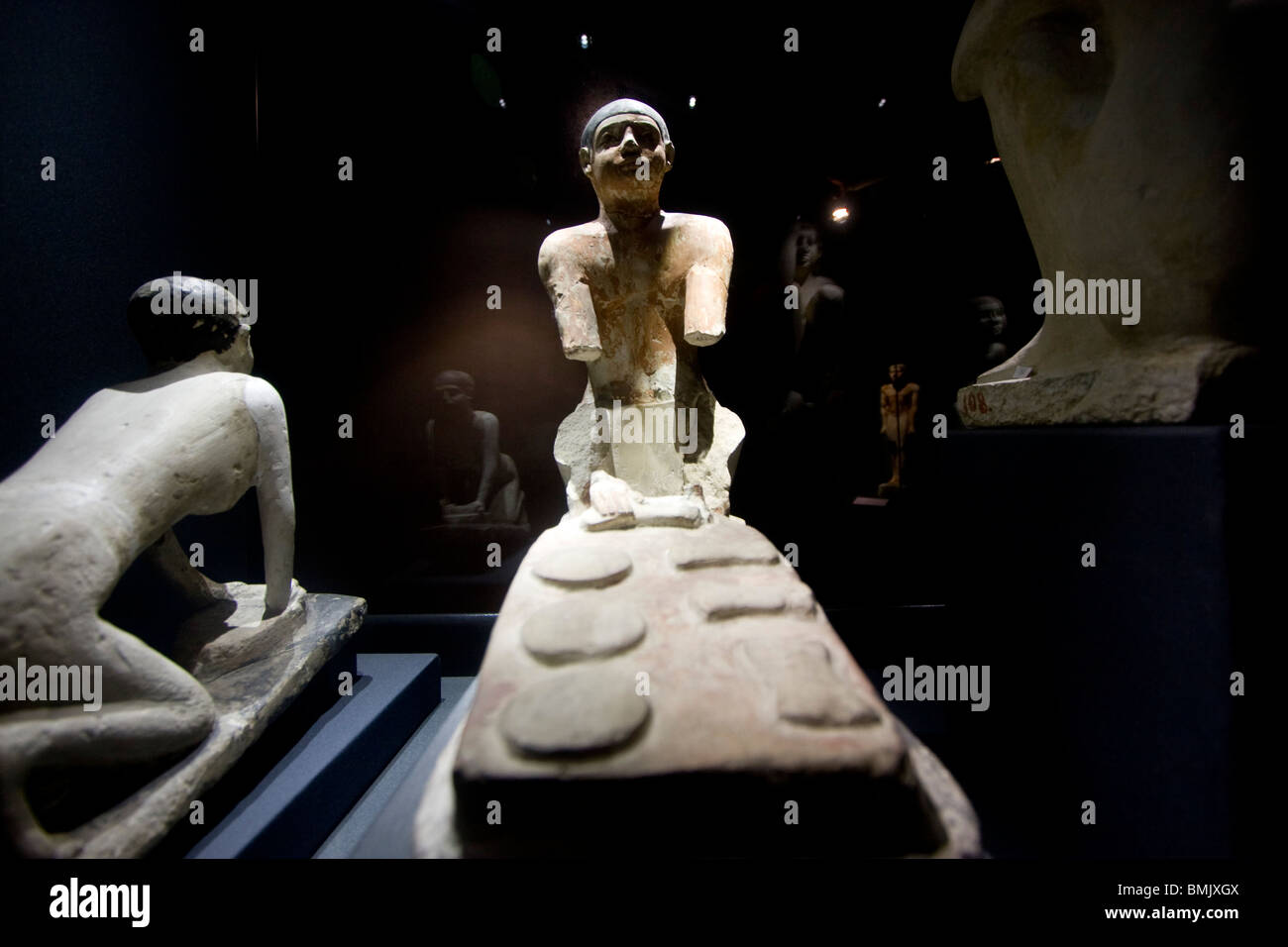 Ushabti sul display in Alessandria Museo Nazionale, Alessandria, Al Iskandariyah, Egitto Foto Stock