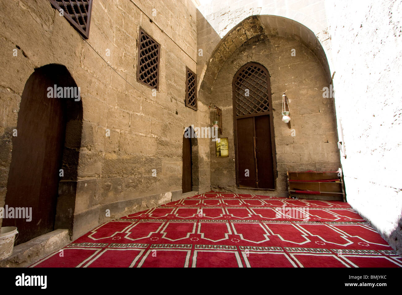 Uno dei quattro madrasse in sultano Hassan la moschea e la madrasa, Cairo, Al Qahirah, Egitto Foto Stock