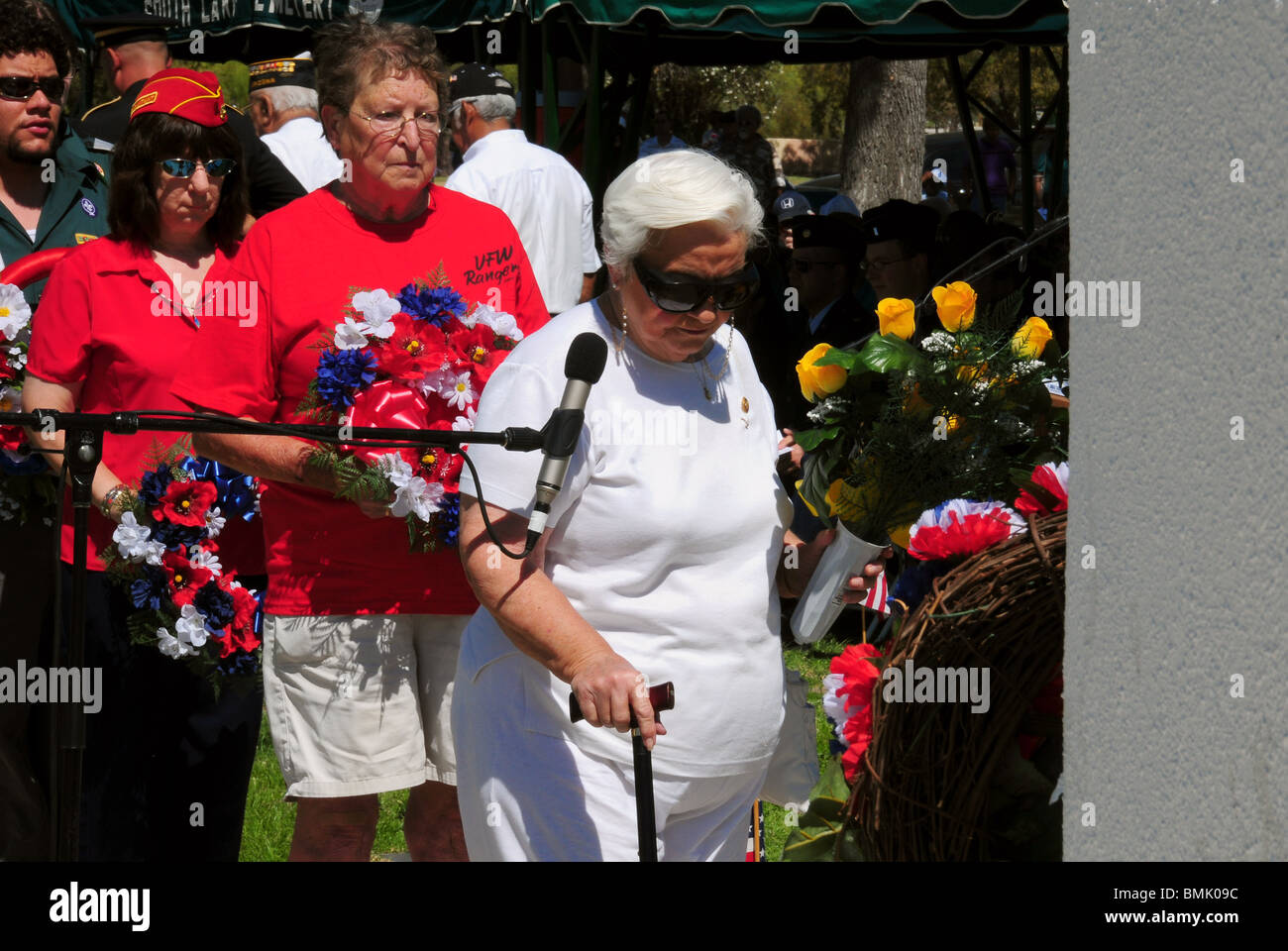 Il Memorial Day servizi onore caduti i veterani dei militari americani in Tucson, Arizona, Stati Uniti. Foto Stock