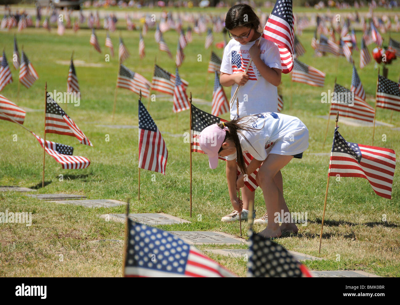 Il Memorial Day servizi onore caduti i veterani dei militari americani in Tucson, Arizona, Stati Uniti. Foto Stock