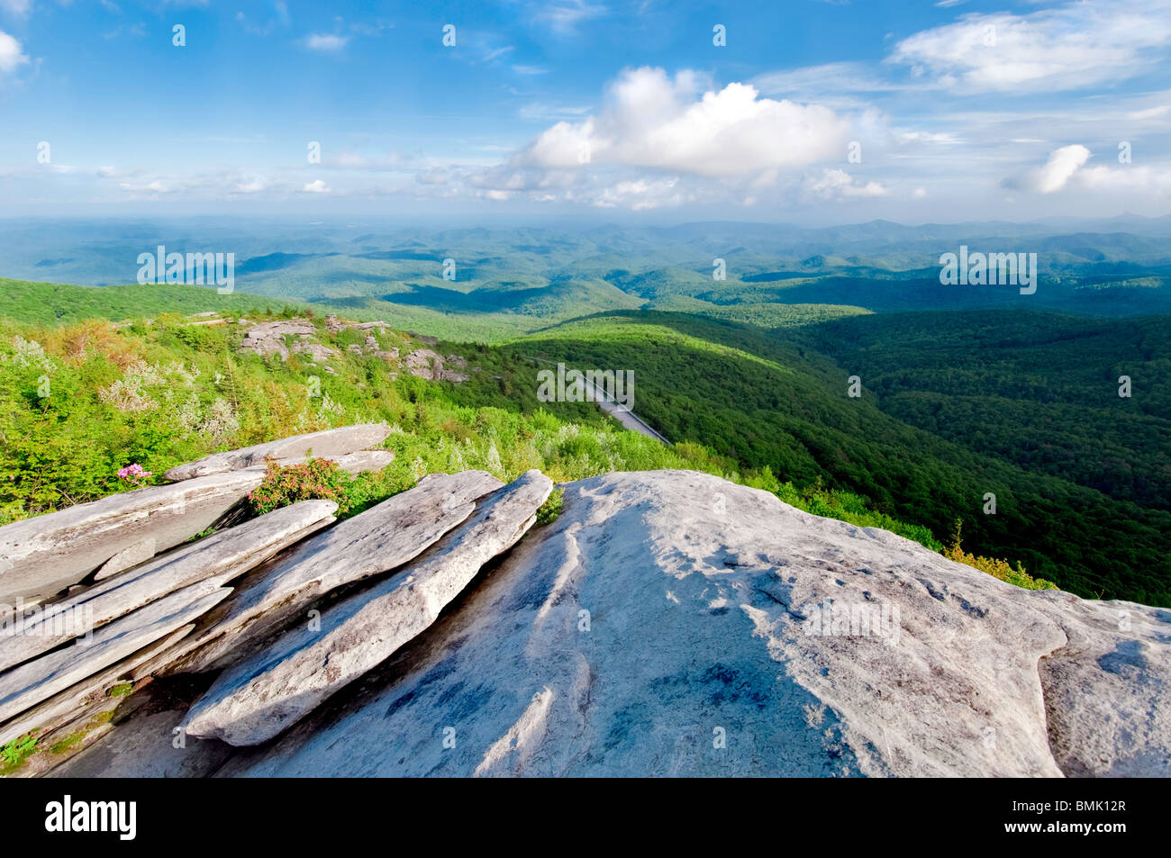 Vista delle Blue Ridge Mountains Foto Stock
