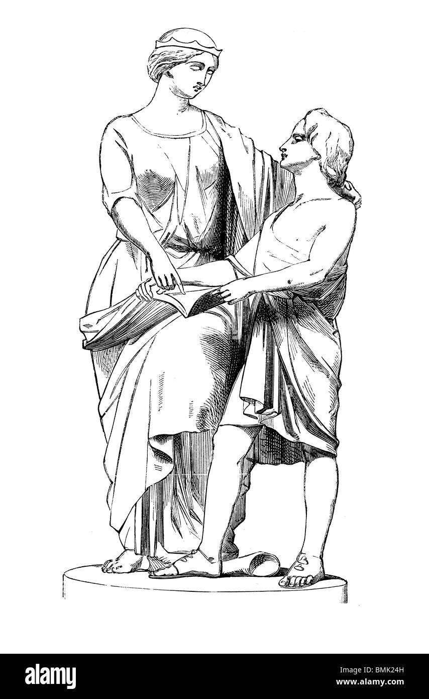 In bianco e nero di taglio per incisione fuori isolato su bianco. Illustrazione di un oggetto d'arte esposta presso la grande esposizione di Londra 1851. Foto Stock