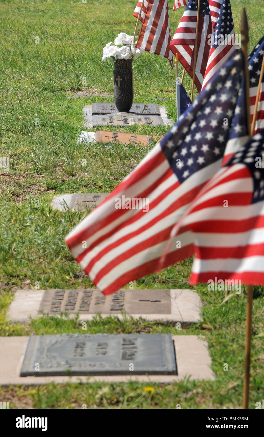 Il Memorial Day servizi onore caduti i veterani dei militari americani in Tucson, Arizona, Stati Uniti. Foto Stock