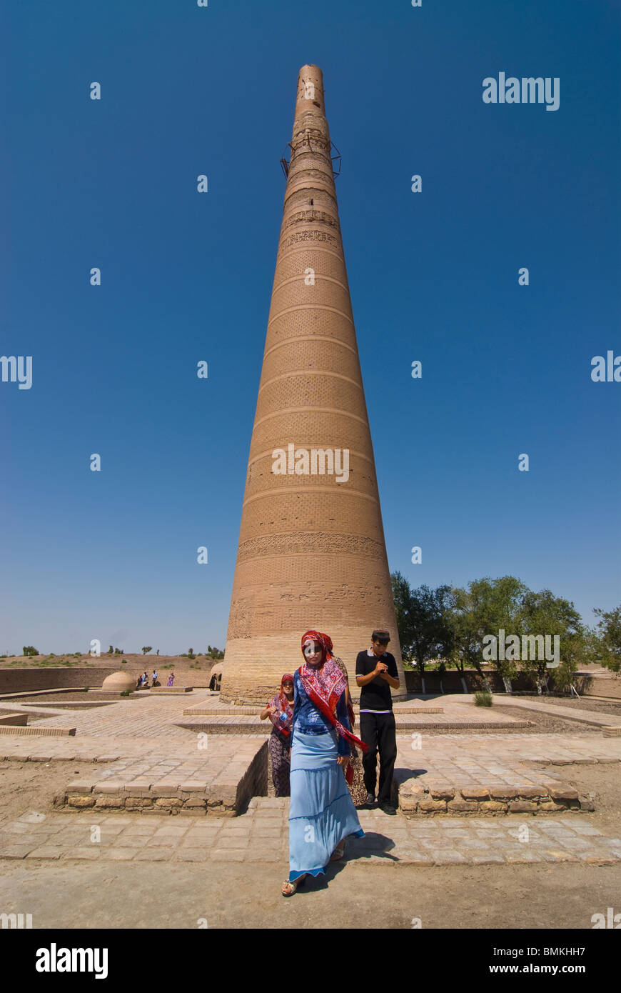 Konye Urgench con Gutlug Timur minareto, Turkmenistan Foto Stock