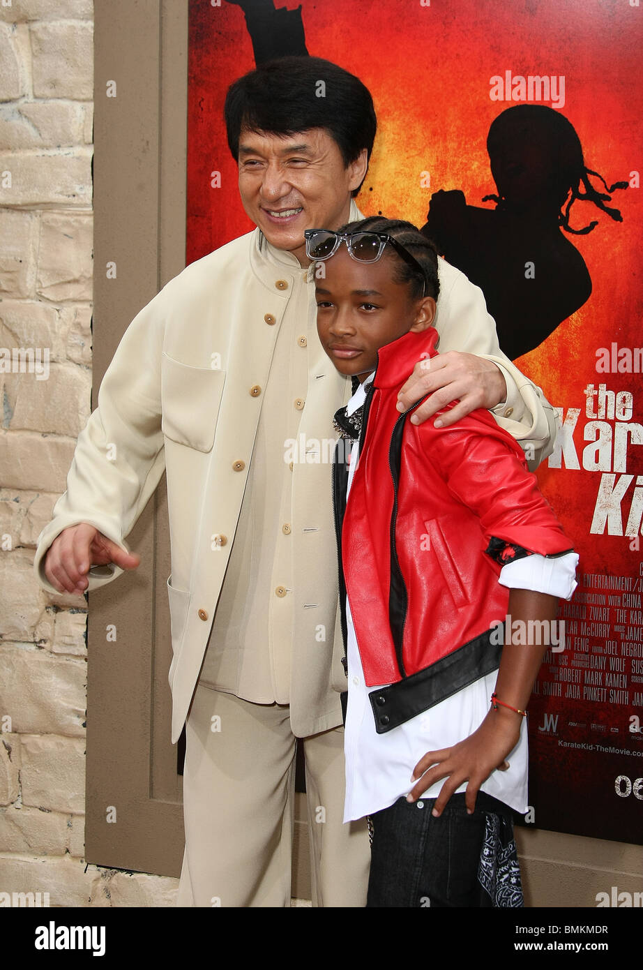 JACKIE CHAN JADEN SMITH KARATE KID PREMIERE DEL FILM LOS ANGELES CA 07 Giugno 2010 Foto Stock