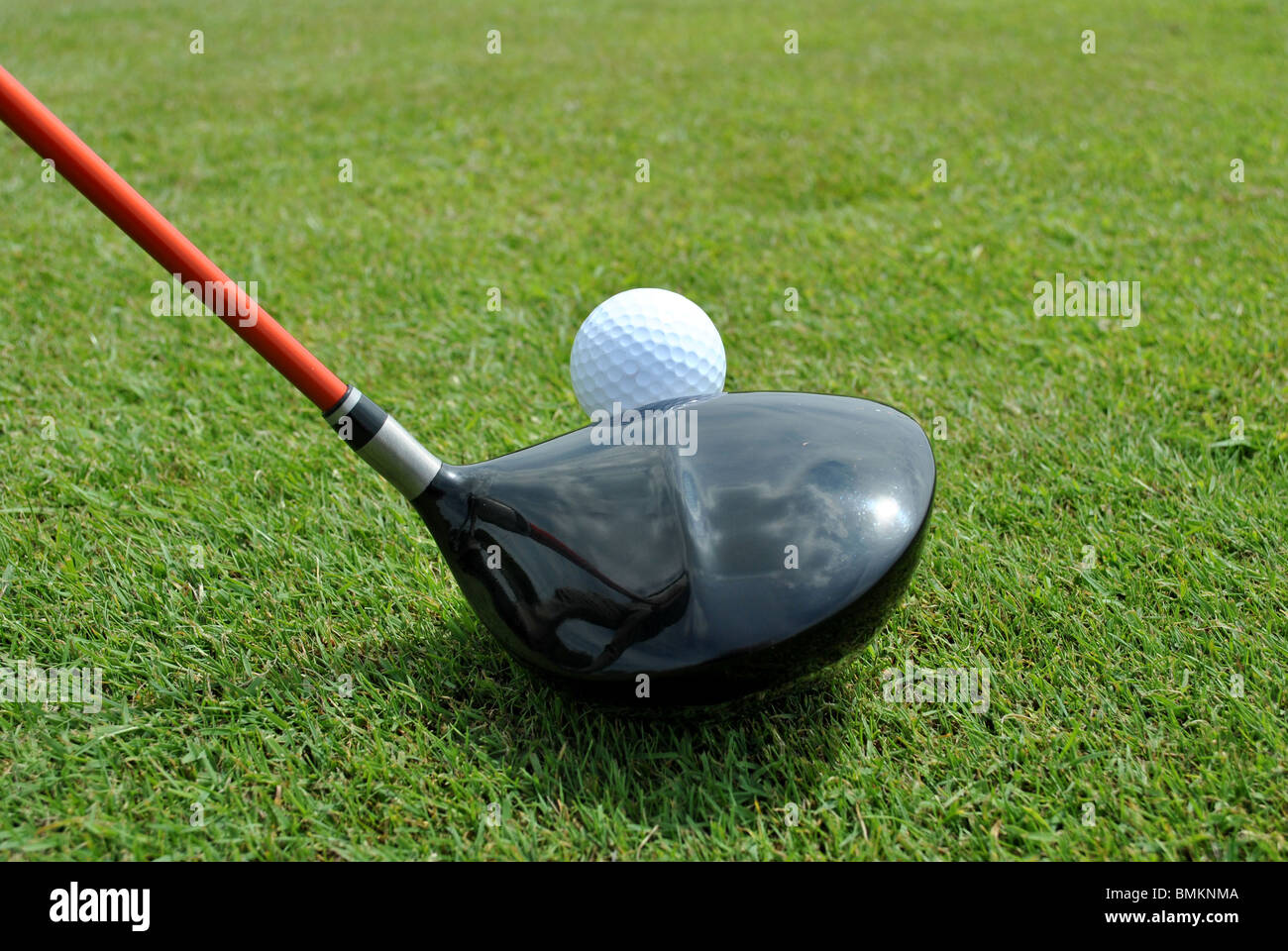 Pronto a tee off Foto Stock