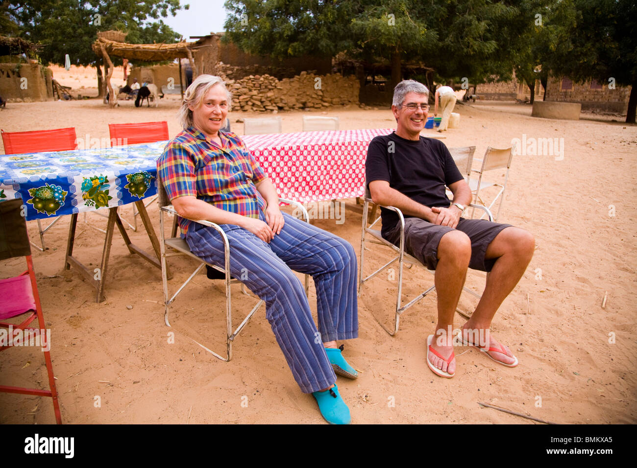 Mali, Tireli. I turisti in campeggio Foto Stock