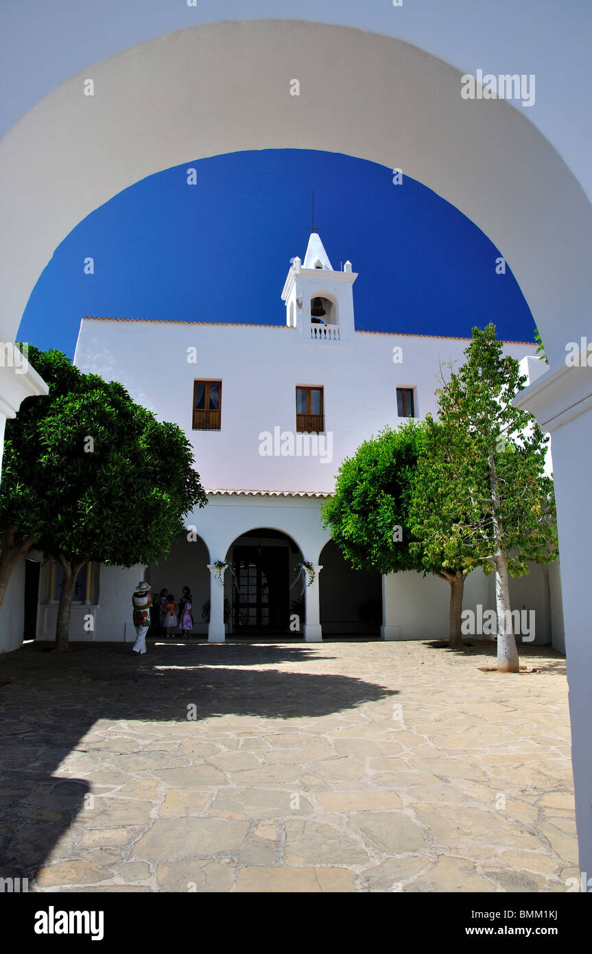 Puig d'en Missa Chiesa Sant Miquel de Balansat, Ibiza, Isole Baleari, Spagna Foto Stock