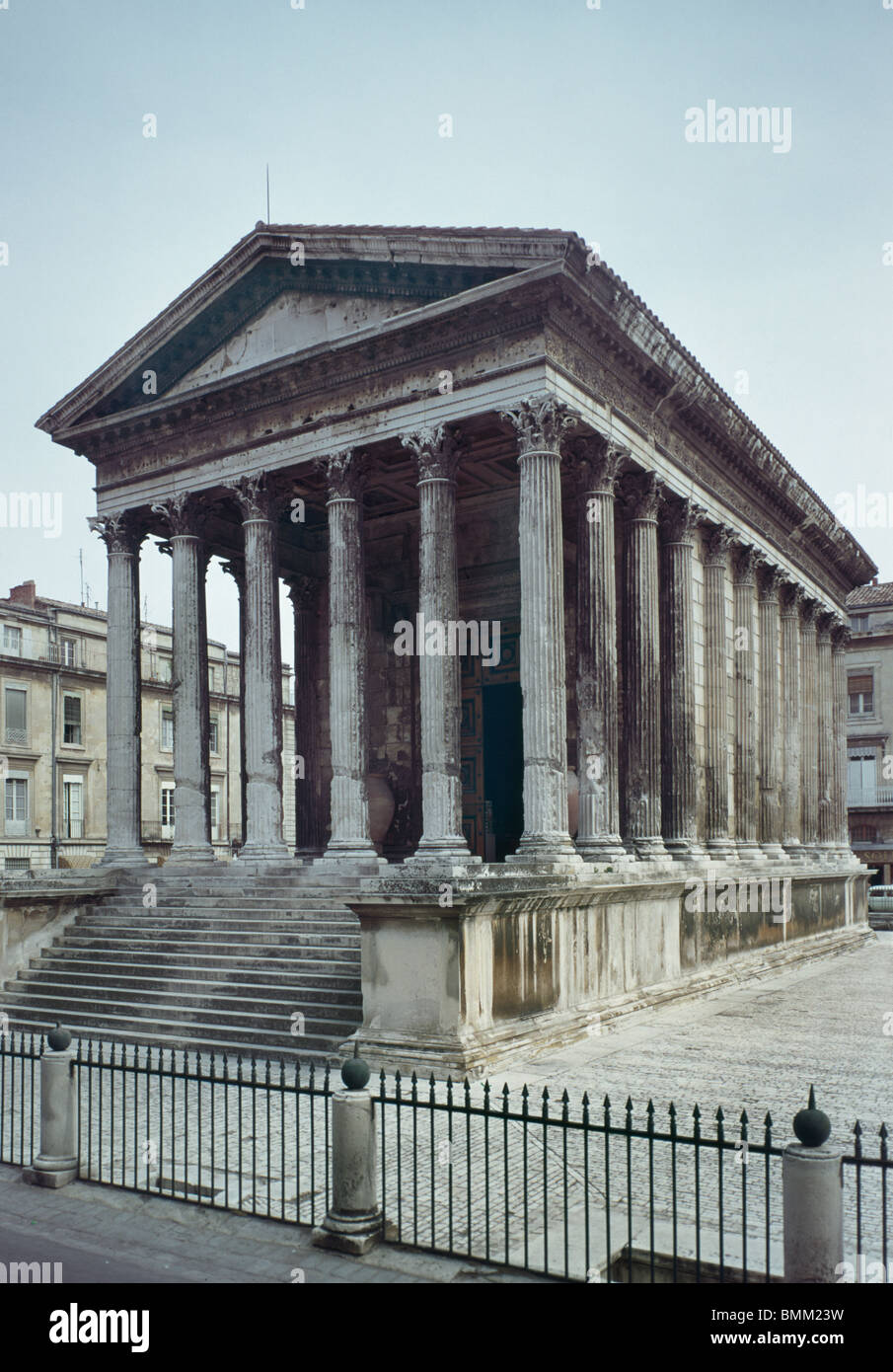 Maison Carree Nimes, Francia. Roman. Fine del I secolo A.C. Foto Stock