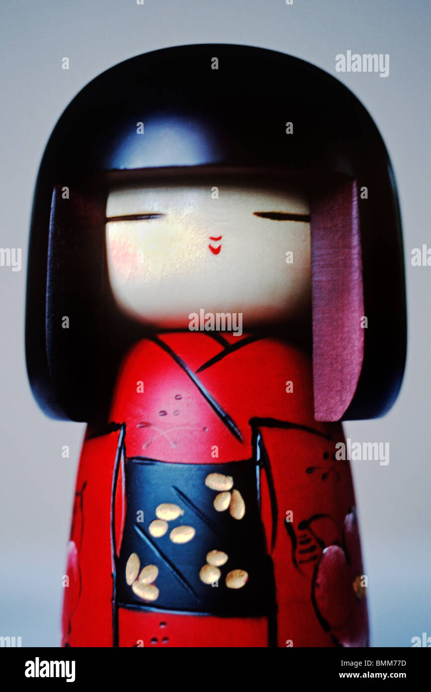Giapponese Kokeshi Doll Foto Stock