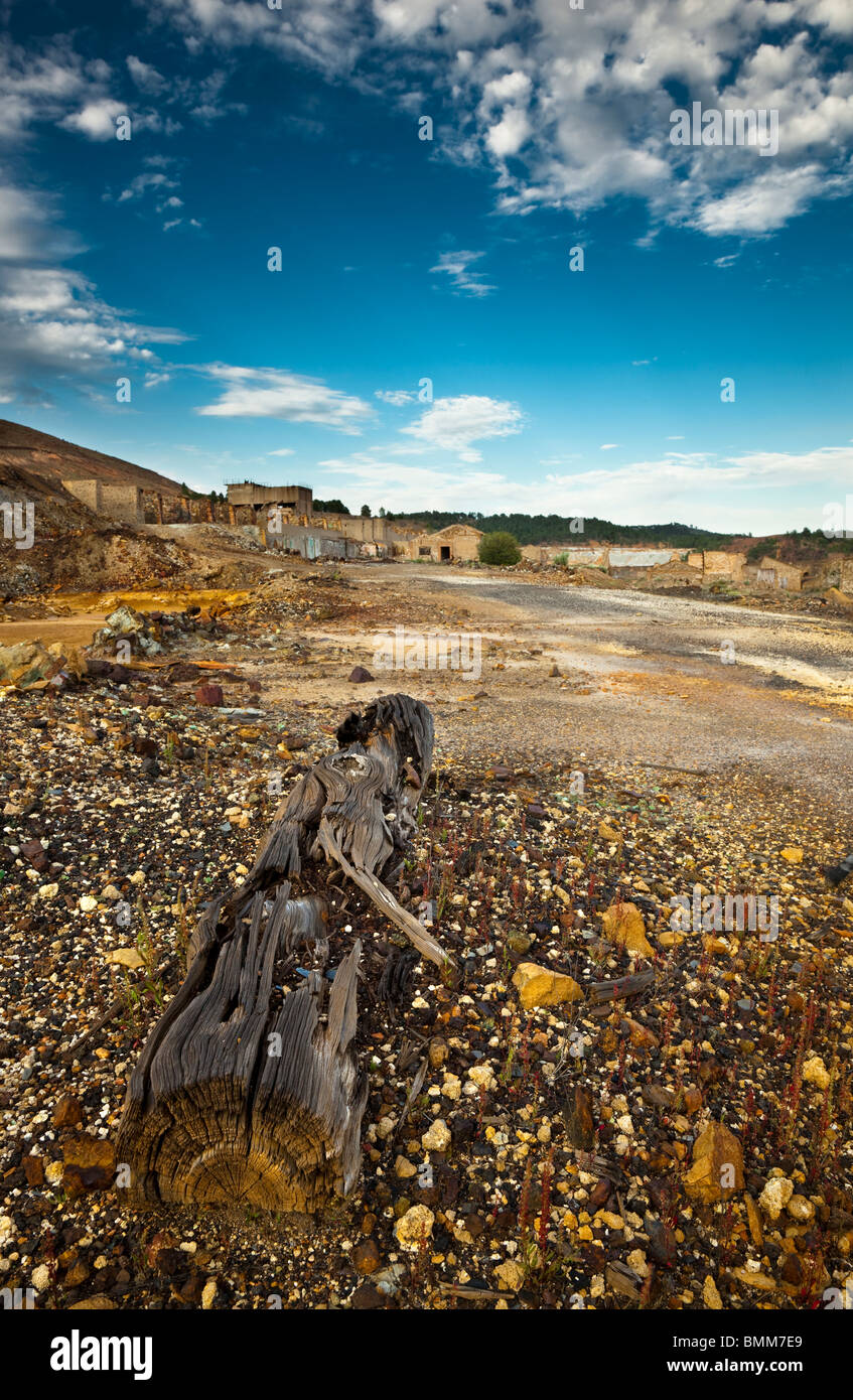 Rio Tinto Paesaggio minerario in Huelva Foto Stock