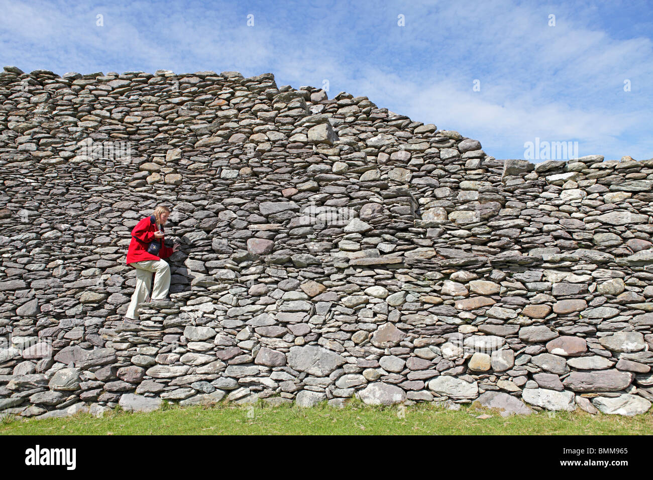 Pietra Staigue Fort, Ring of Kerry, Repubblica di Irlanda Foto Stock