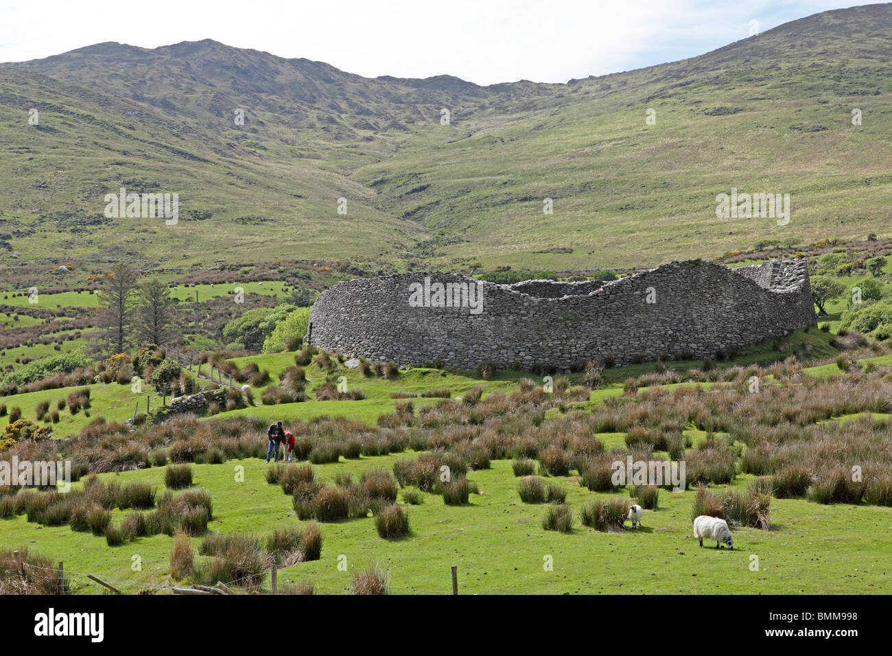 Pietra Staigue Fort, Ring of Kerry, Repubblica di Irlanda Foto Stock