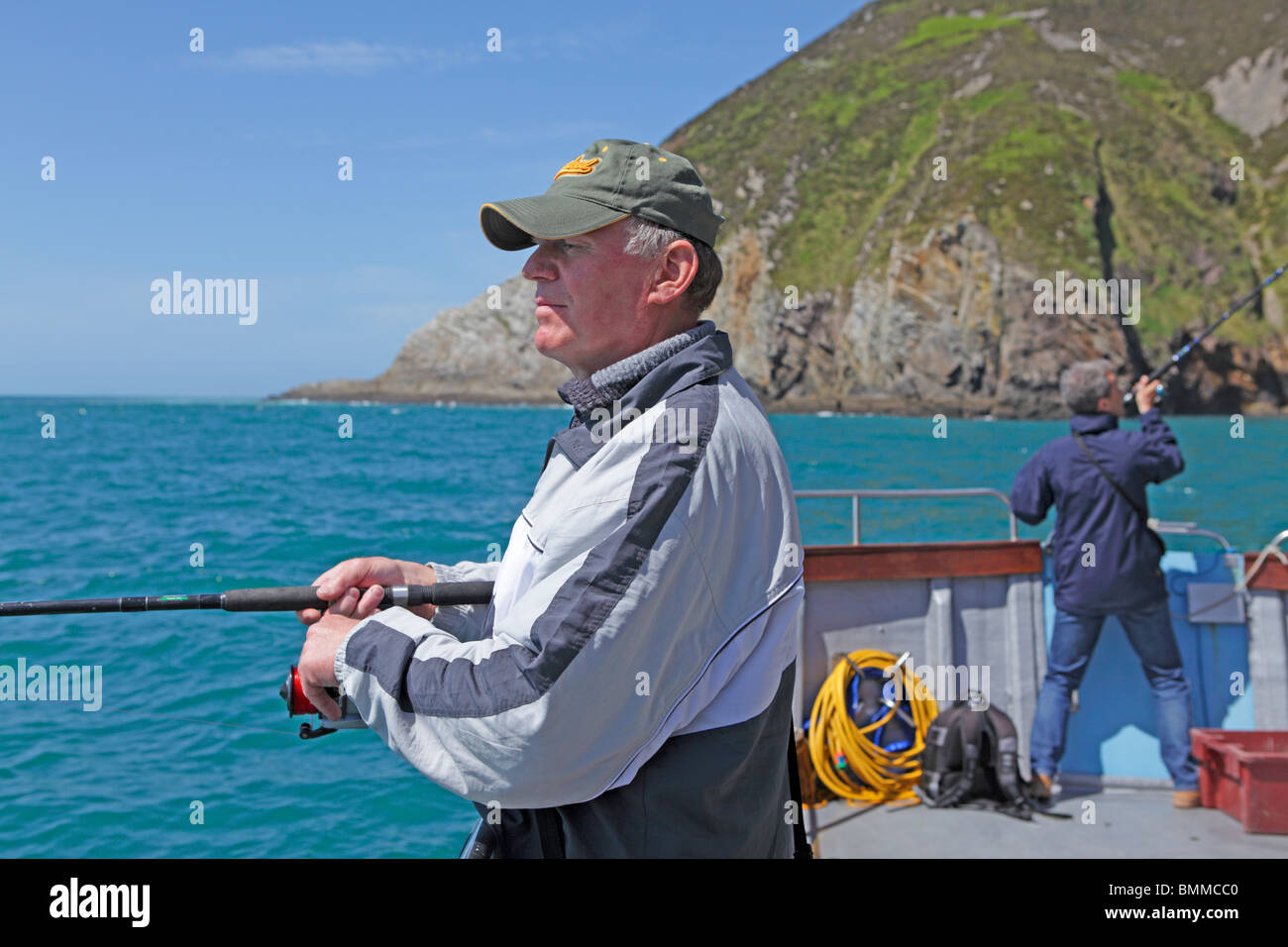 Viaggio di pesca lungo la Slieve campionati, Co. Donegal, Repubblica di Irlanda Foto Stock