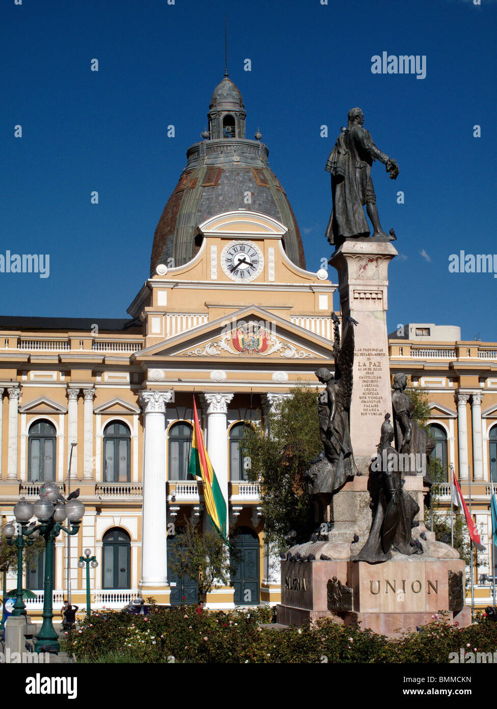 Il Palacio Legislativo in Plaza Murillo a La Paz in Bolivia Foto Stock