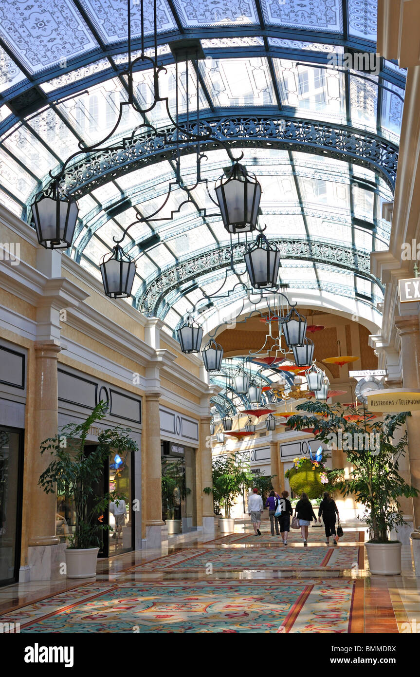 Bellagio Hotel negozi di lusso, Las Vegas, Nevada, STATI UNITI D'AMERICA Foto Stock