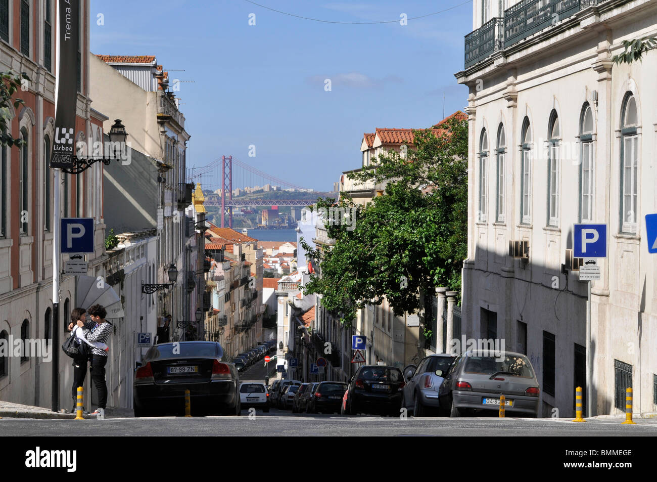 Rua do Jasmin, Princípe Real, Lisbona, Portogallo Foto Stock