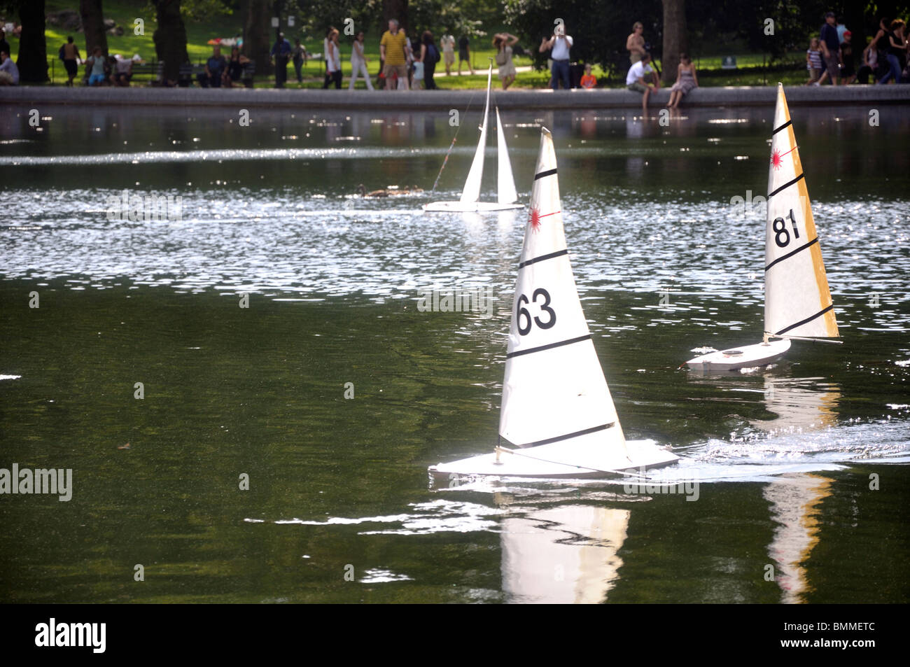 New York Central Park giocattolo barche a vela Foto Stock