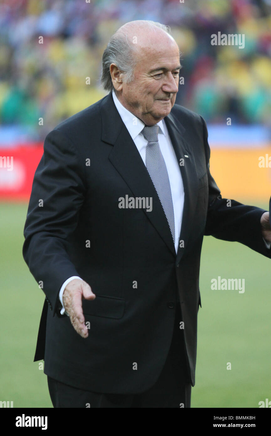 SEPP BLATTER SUD AFRICA V MESSICO SOCCER CITY Johannesburg Sudafrica 11 Giugno 2010 Foto Stock
