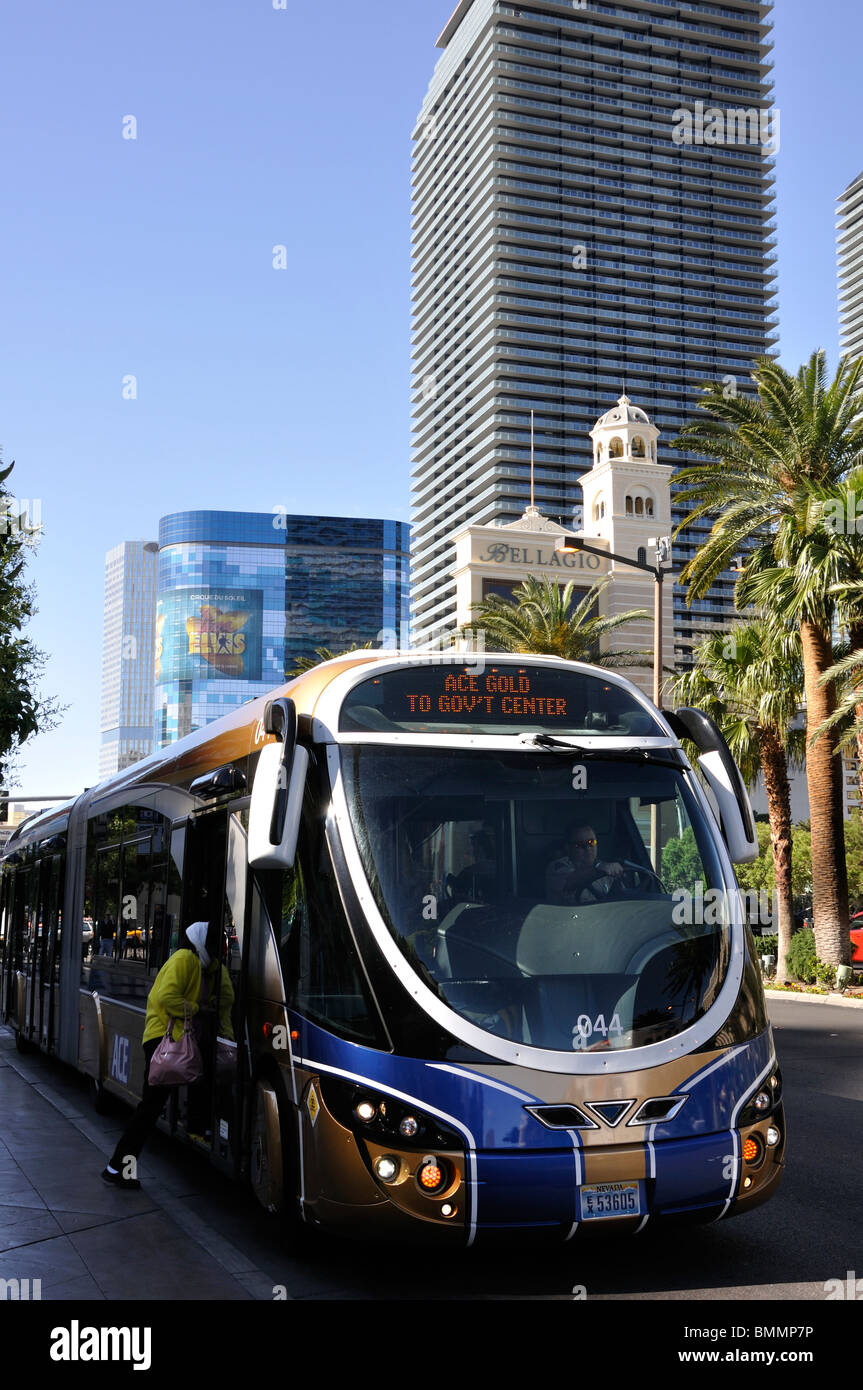 Bus in Las Vegas, Nevada, STATI UNITI D'AMERICA Foto Stock