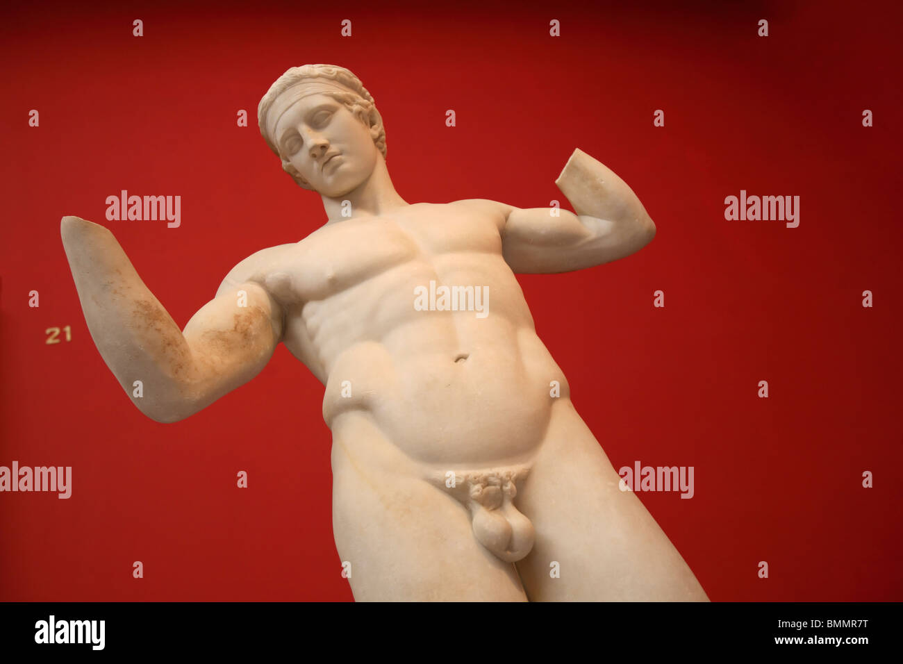Statua al Museo Archeologico Nazionale di Atene, Grecia Foto Stock