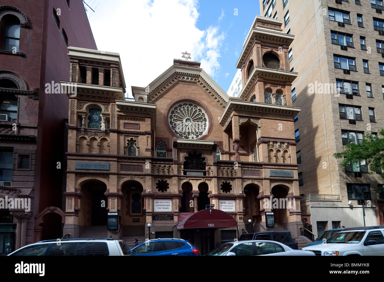 Park East Synagogue, Upper East Side di Manhattan, New York City. Foto Stock