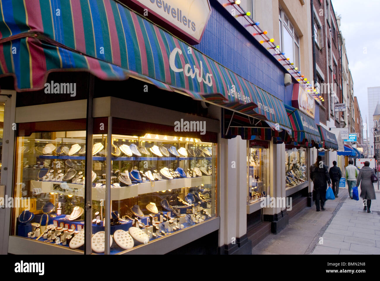 Londra, Hatton Garden District di gioielli Foto Stock