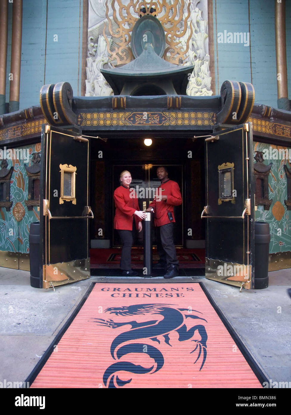 Portieri del Grauman's Chinese Theater di Hollywood e Los Angeles, California, Stati Uniti d'America Foto Stock