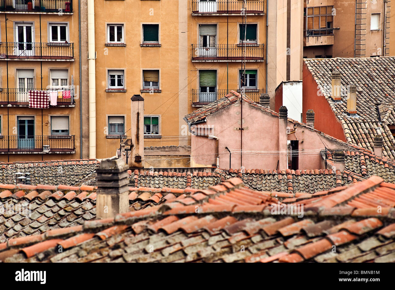 Terra cotta tetti di Segovia, Spagna Foto Stock