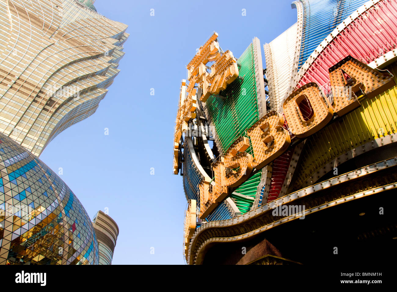 Asia, Cina Macao, Gran Lisboa Casinò e Casino Lisboa Foto Stock