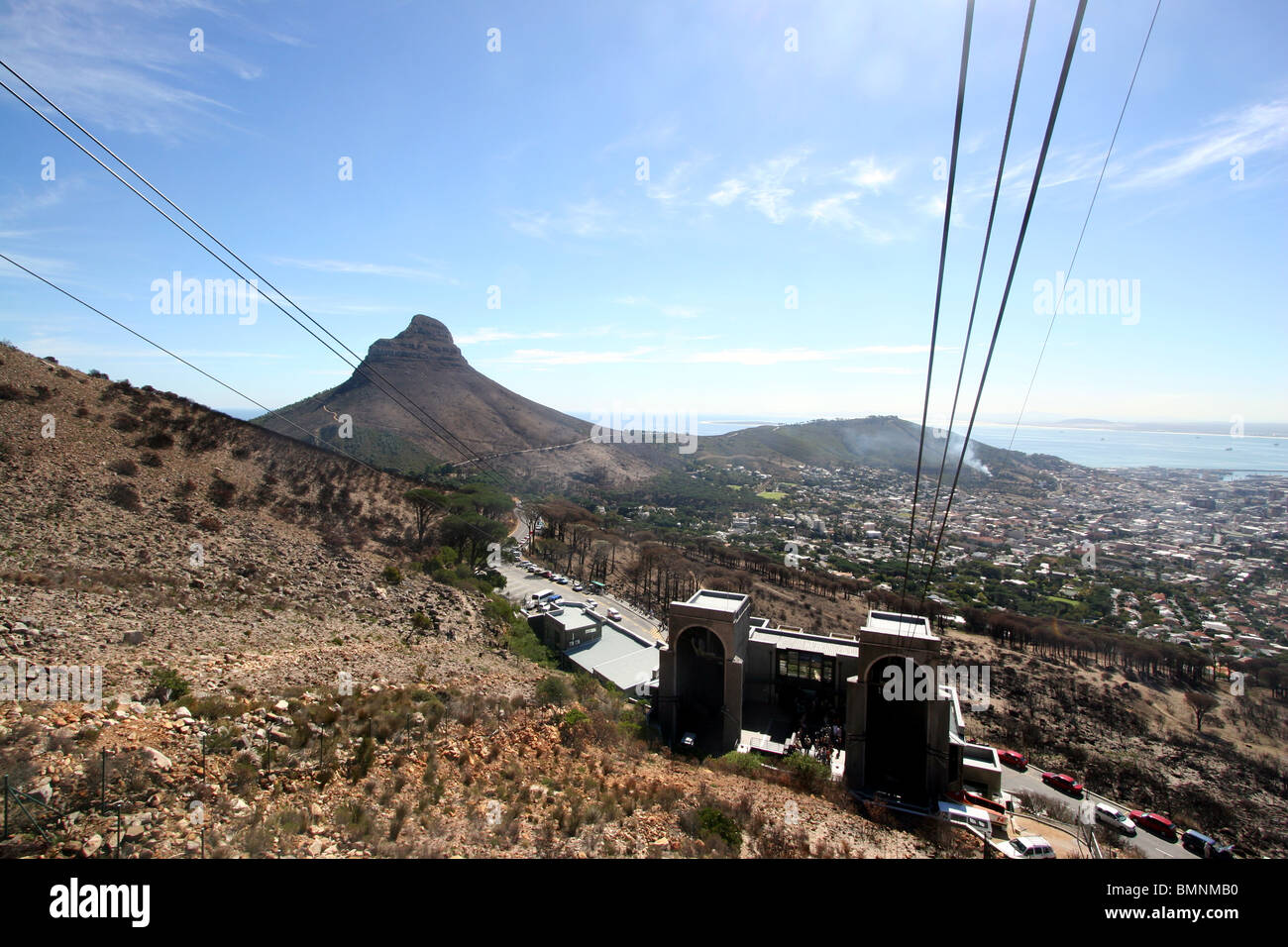 Table Mountain testa di leone & Signal Hill, Cape Town, Sud Africa. Foto Stock