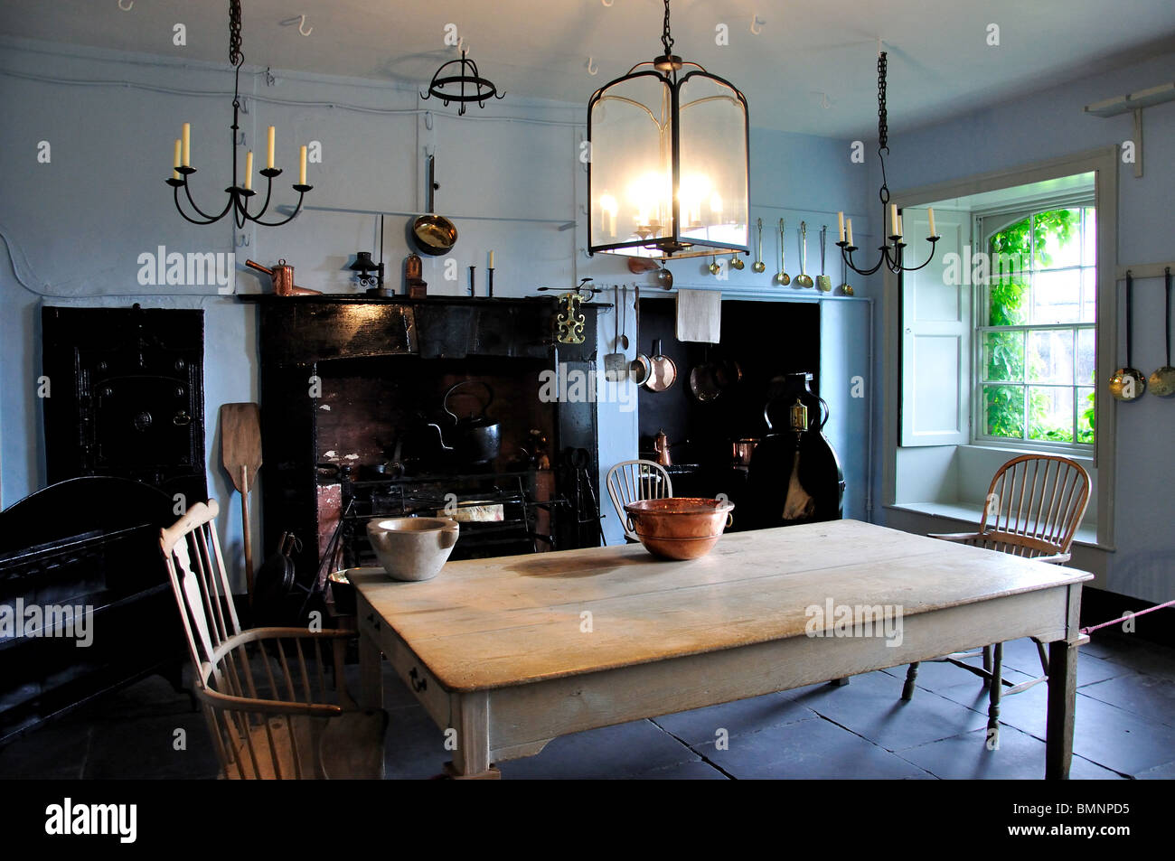 Cucina, il Georgian House, Great George Street, Bristol, Inghilterra, Regno Unito Foto Stock