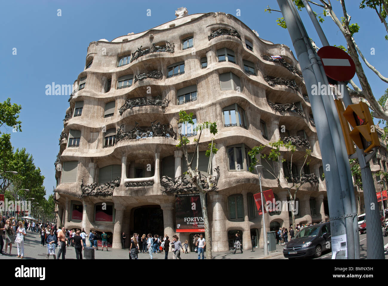 Casa Mila Barcellona Foto Stock