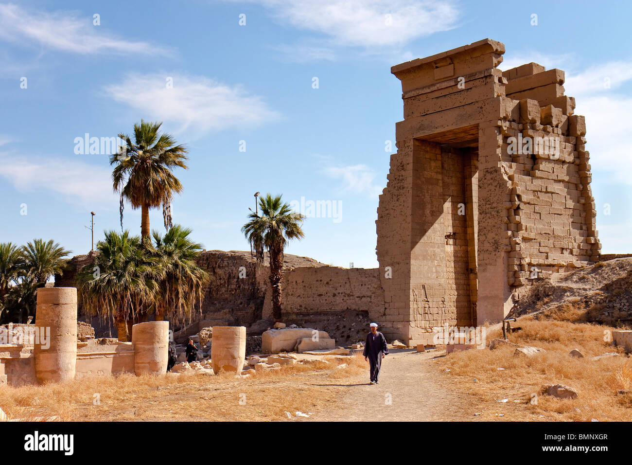 Egitto Luxor Karnak Gateway rovinato Foto Stock