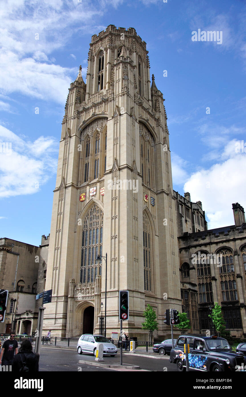 Wills Memorial Building, l'Università di Bristol, Park Street, Bristol, Inghilterra, Regno Unito Foto Stock