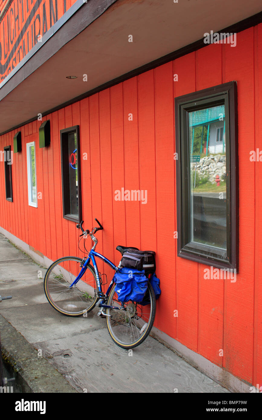 Bicicletta ; Haines ; Haines borough ; Alaska ; U.S.A. Stati Uniti d'America Foto Stock