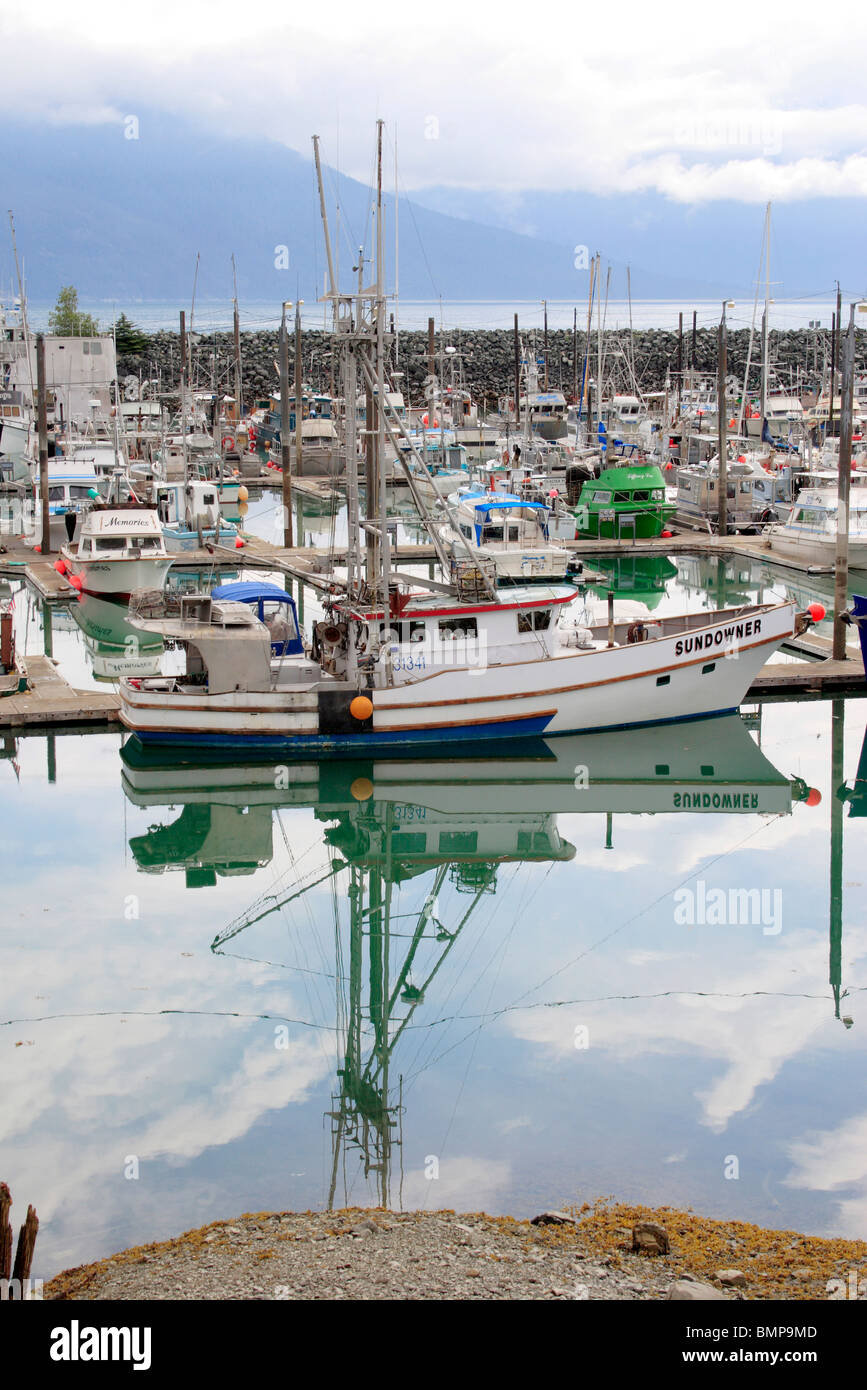 Il porto della nave ; Haines ; Haines borough ; Alaska ; U.S.A. Stati Uniti d'America Foto Stock