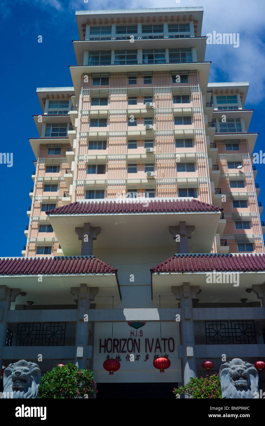 Un appart-hotel catering specificamente alla clientela cinese a Maputo, Mozambico. Foto Stock