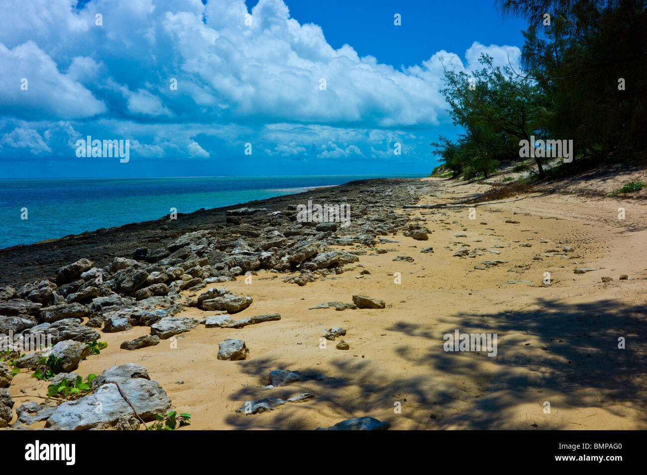 La costa di Bazaruto Island vicino a Vilanculos, Mozambico Foto Stock