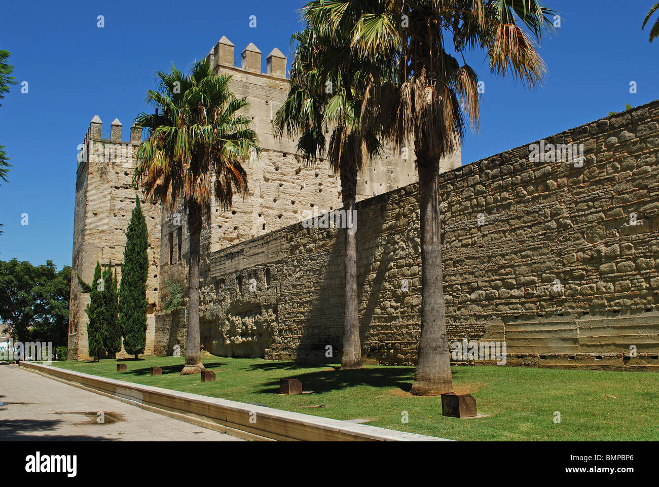 Il Castello Alcazaba), Jerez de la Frontera, la provincia di Cadiz Cadice, Andalusia, Spagna, Europa occidentale. Foto Stock