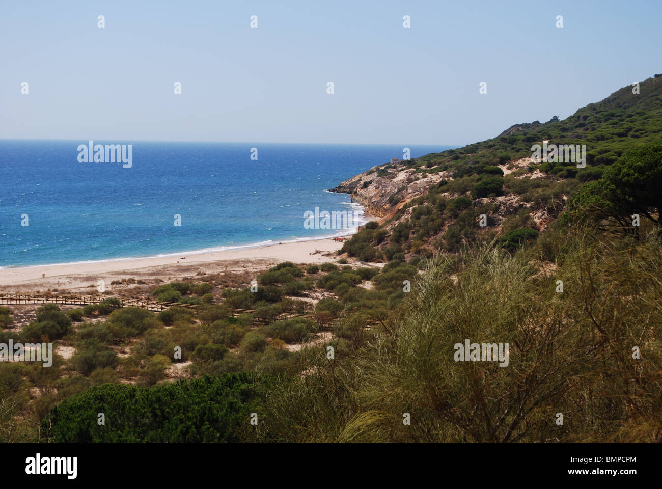 Tranquilla insenatura, Barbate, Costa de la Luz, la provincia di Cadiz Cadice, Andalusia, Spagna, Europa occidentale. Foto Stock