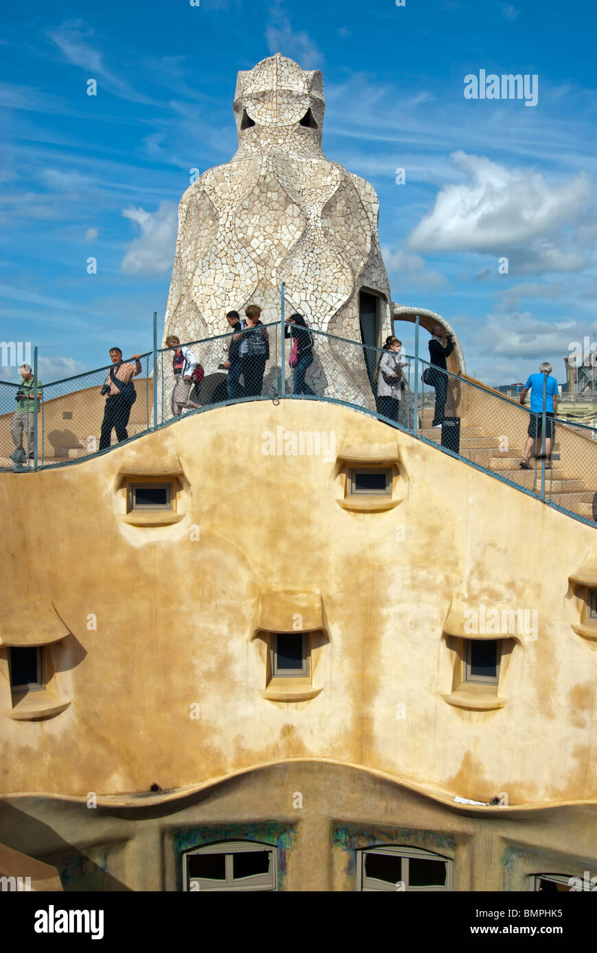 Casa Mila compresi terrazza sul tetto Foto Stock