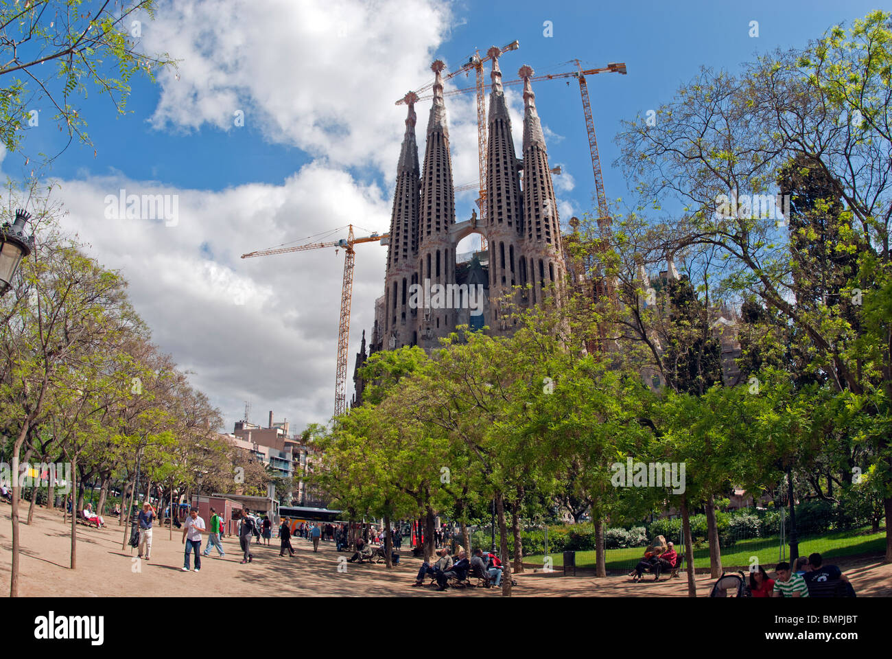 La Sagrada Familia di Barcellona, Spagna Foto Stock