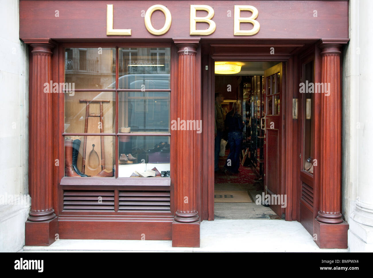 Lobb calzature su misura shop, St James's, Londra Foto Stock