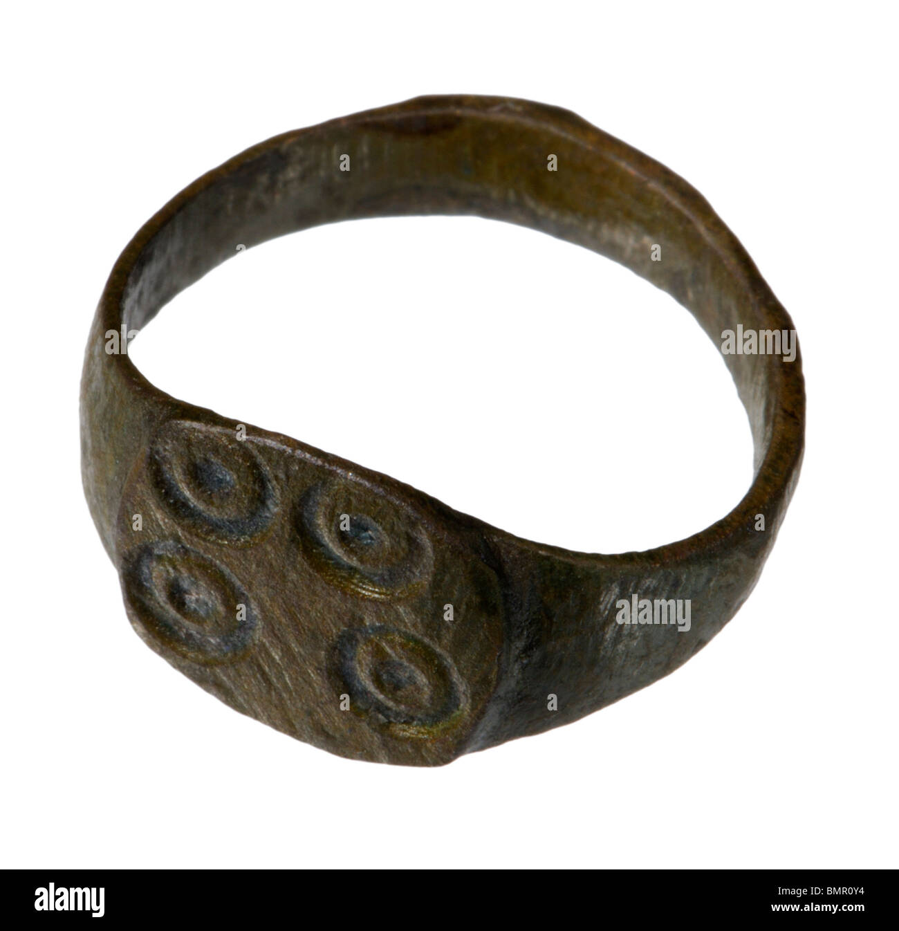 Antico romano anello in bronzo Foto stock - Alamy