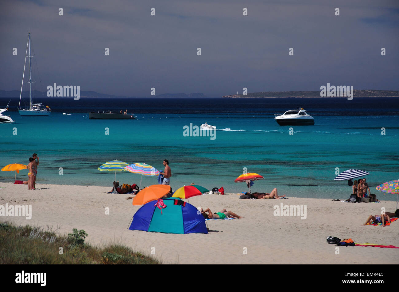 Vista Della Spiaggia Platja De Llevant Formentera Isole