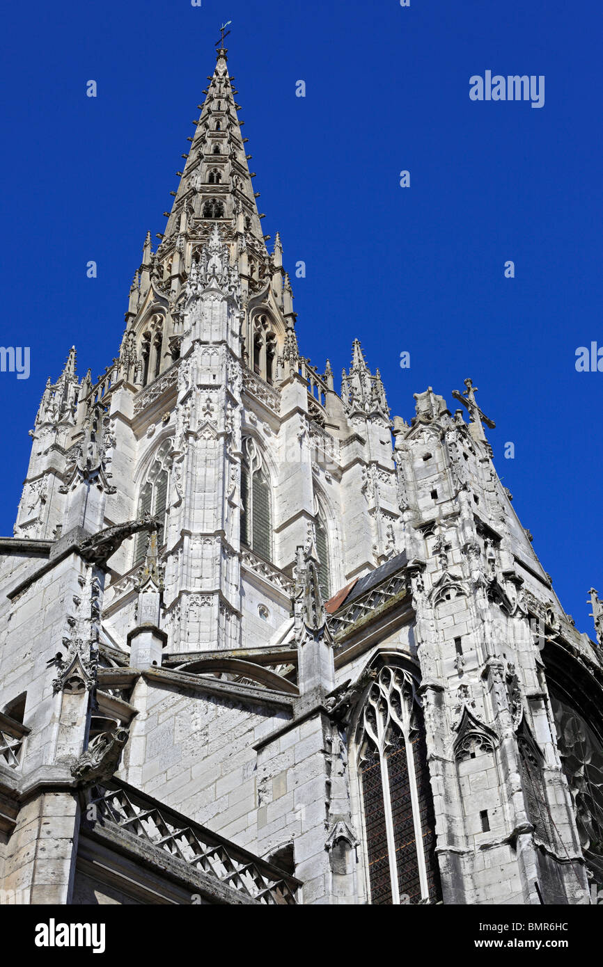 Chiesa di Saint-Maclou, Rouen, dipartimento Seine-Maritime, Alta Normandia, Francia Foto Stock